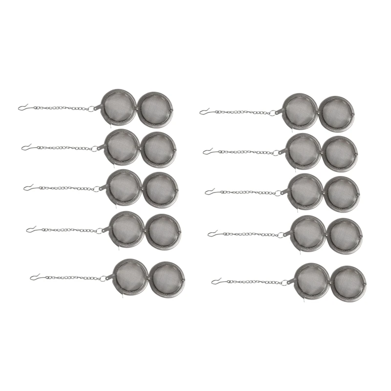 

12 Piece Stainless Steel Mesh Tea Ball 2 Inch Tea Infuser Strainers Tea Strainer Filters Tea Interval Diffuser for Tea