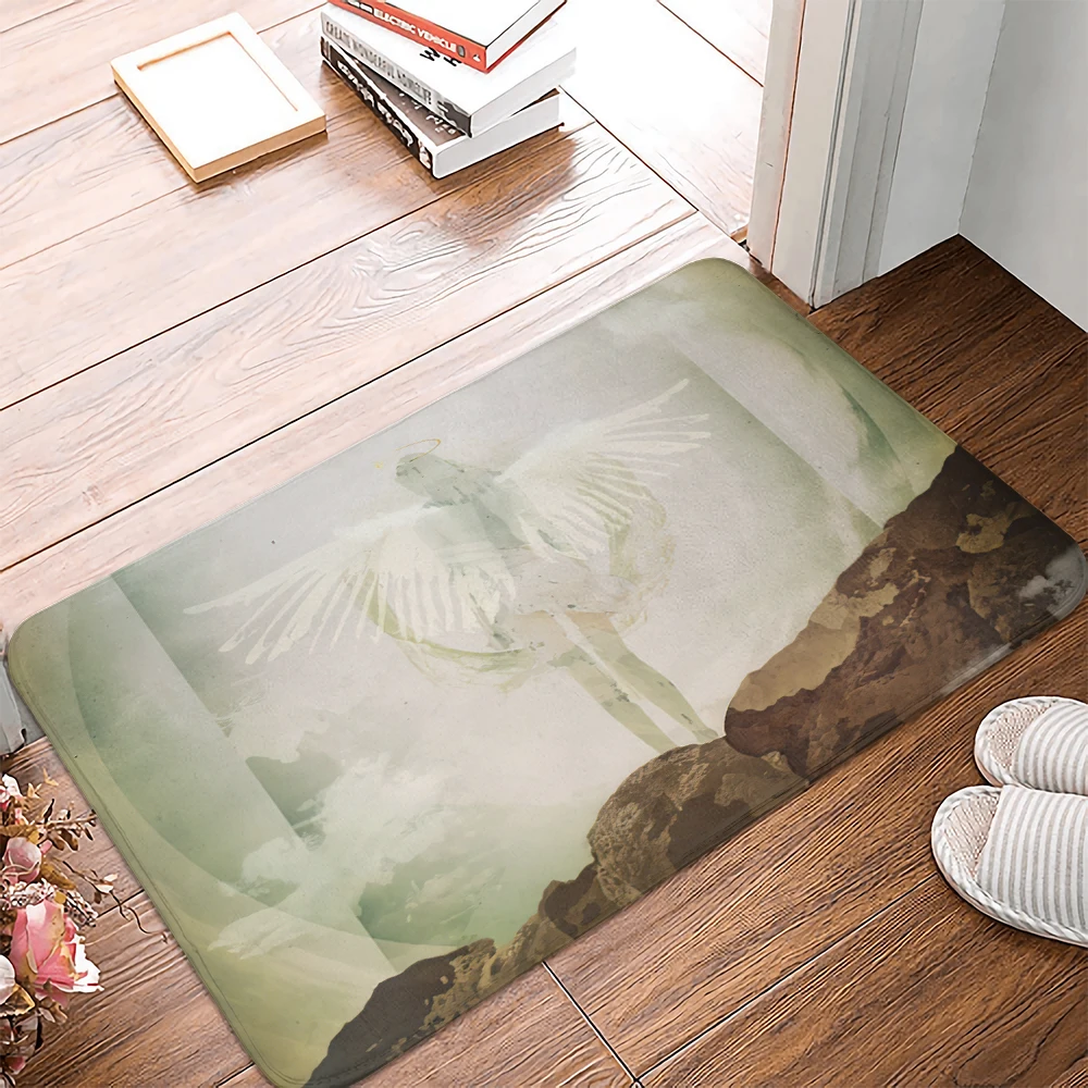 Коврик дверной с принтом ангела кухонный ковер для входной двери коврик ванной