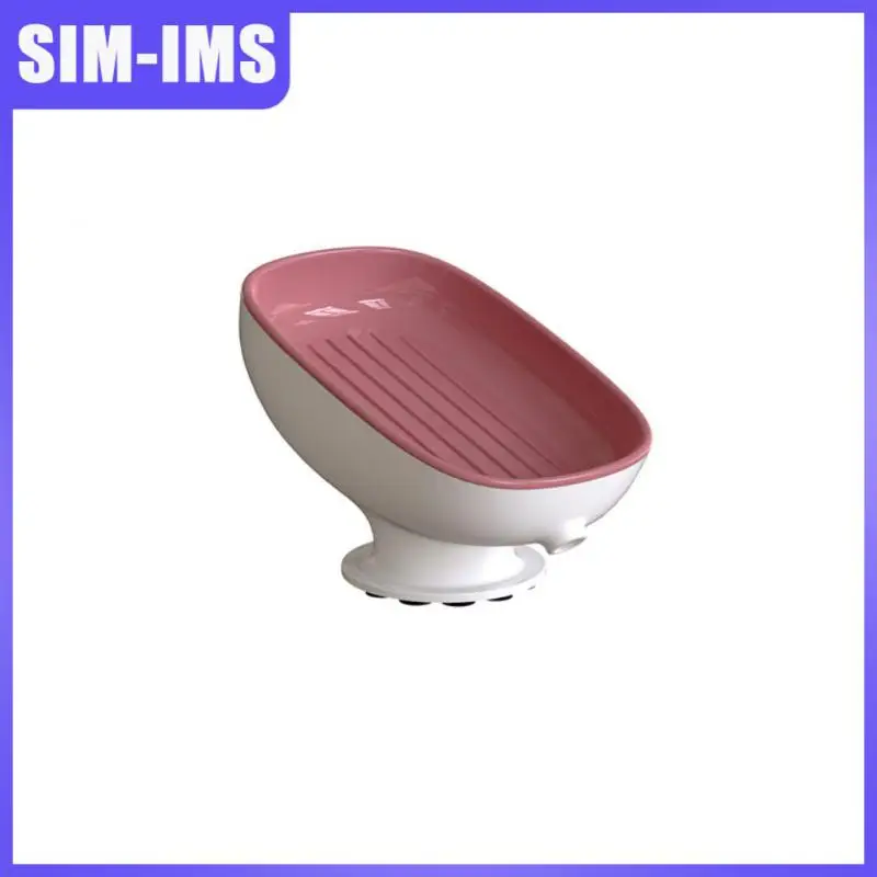 

Soap Holder Container Bathroom Soap Stand Plastic Soap Tray Soap Box Drain Holder Super Suction Cup Soap Dish Hot Wholesale 2023