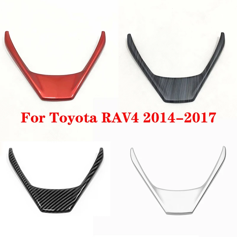 

For Toyota RAV4 RAV 4 2013 2014 2015 2016 2017 ABS Matte/red/Carbon Inner Steering Wheel Decoration cover trim accessories 1pcs