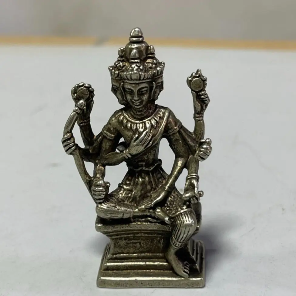

Collect Chinese Elaboration Cupronickel Auspicious“ Bodhisattva Buddha”Statue Metal Crafts Home Decoration#5