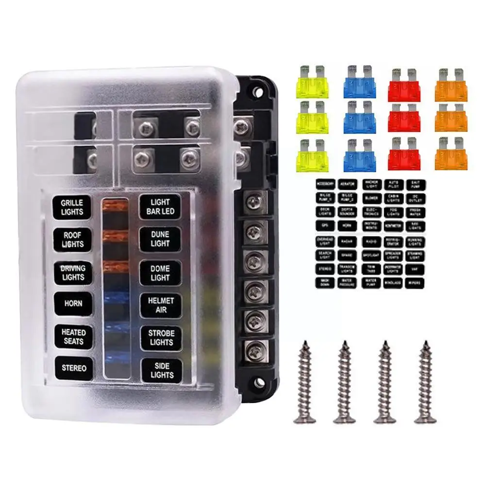 

Блок предохранителей со светодиодной подсветкой, 6 дюймов, 12 способов