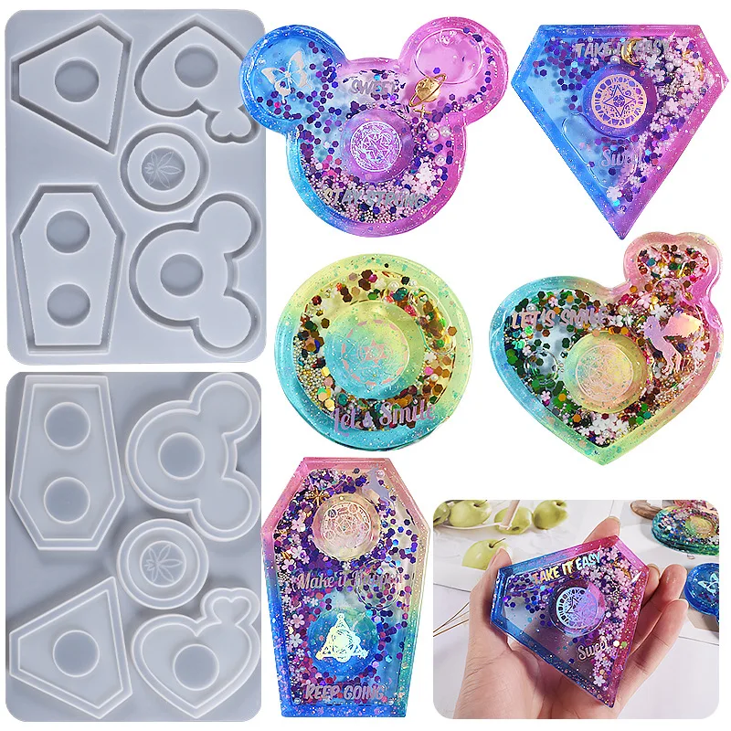 

Diamond Bear Geometric Pendant Silicone Molds Jewelry UV Resin Mold Keychain Molds for Epoxy Resin Creative Resin Art Craft DIY