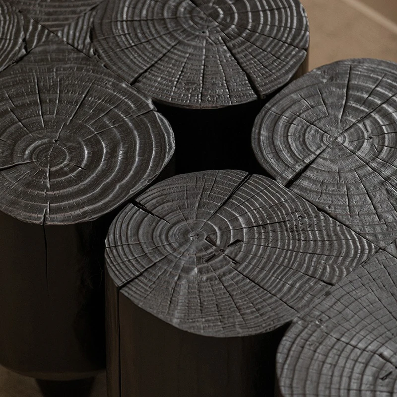 Роскошные минималистичные журнальные столики из неправильной древесины