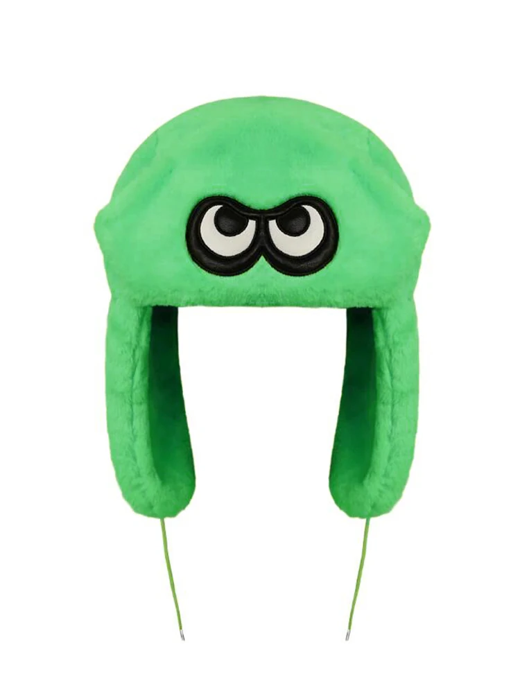 Флуоресцентная Зеленая Женская Зимняя Шапка Уличная Охотничья Вязаная Теплая