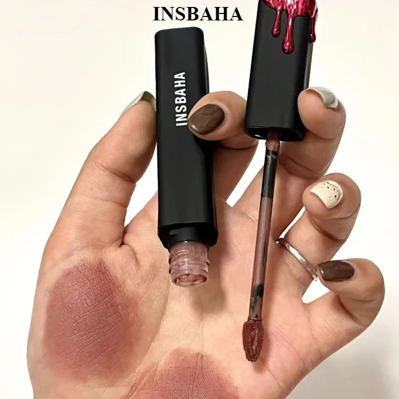 INSBAHA Косметика Черная волна Матовая бархатная помада с антипригарным покрытием