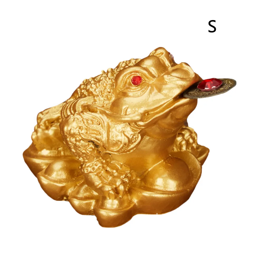 

Tabletop Home Three Leg Wealth Protection Prosperity Toad Ornament Durable Resin Gifts Office Lucky Fortune Evil Elimiate
