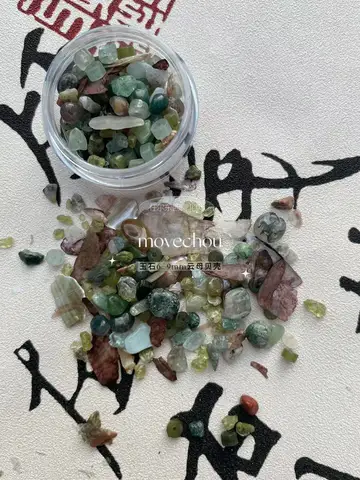 Синий и белый фарфор в китайском стиле из натурального нефрита, слюда, ювелирные изделия для дизайна ногтей, украшение для ногтей