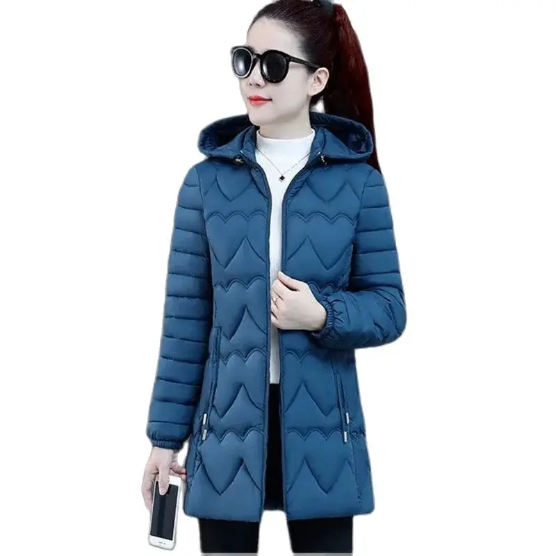 

Down Cotton-padded Jacket Female 2023 Fashion New Western Style Slim Mother Cotton-padded Clothes Explosion Age Hooded Coat Tide