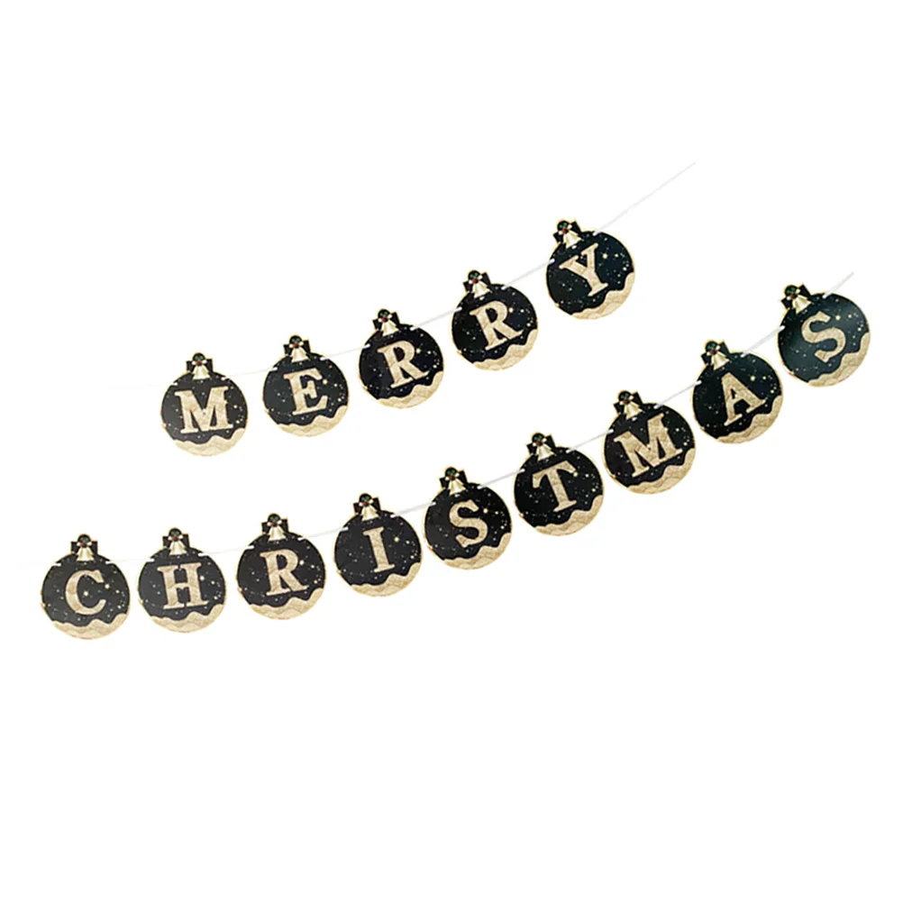 

1pc Banner Christmas Hanging Decorations Paper Flags Decoration Merry Christmas Bunting Merry Christmas Garland