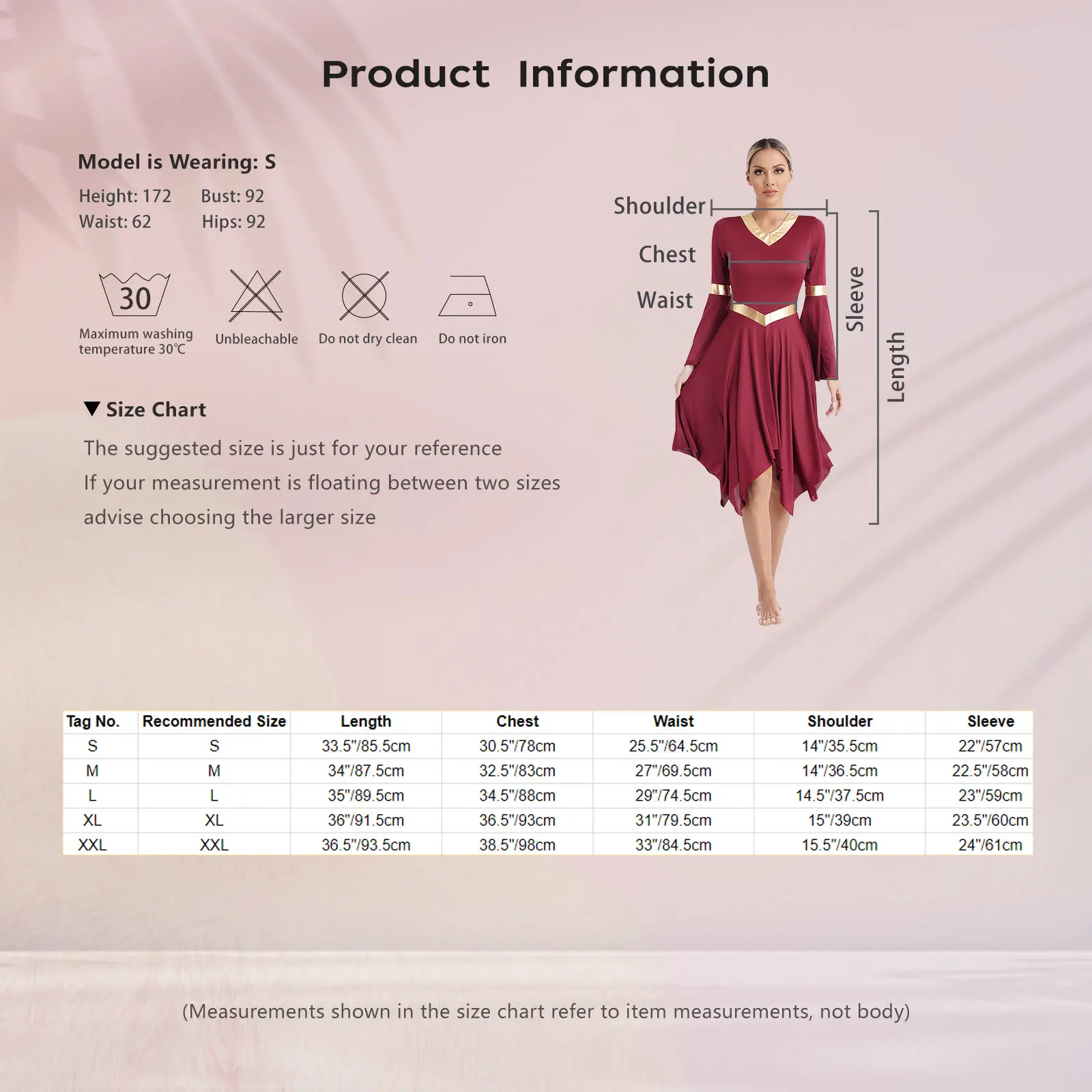 Женское современное Lyrical танцевальное платье с длинным рукавом и асимметричным