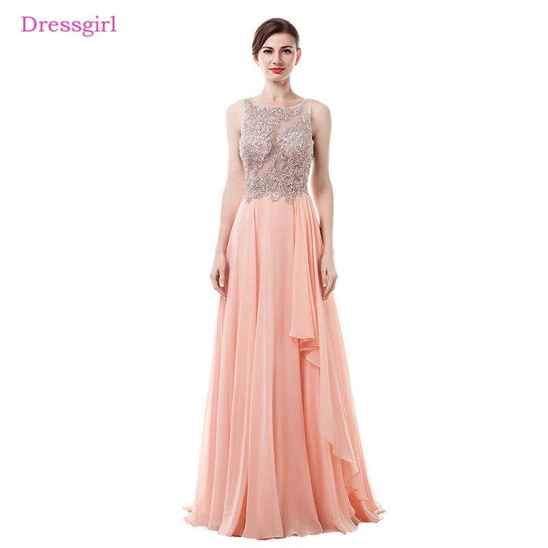 

Розовые вечерние платья с а-силуэтом, шифоновое платье до пола с бисером и открытой спиной, платье для выпускного вечера в арабском Дубае