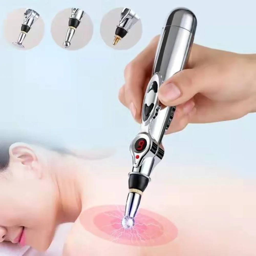 

1PCS Electronic Acupuncture Pen Electric Meridian Laser Therapy Healing Massage Pen Meridian Energy Pen Pain Relief Tool