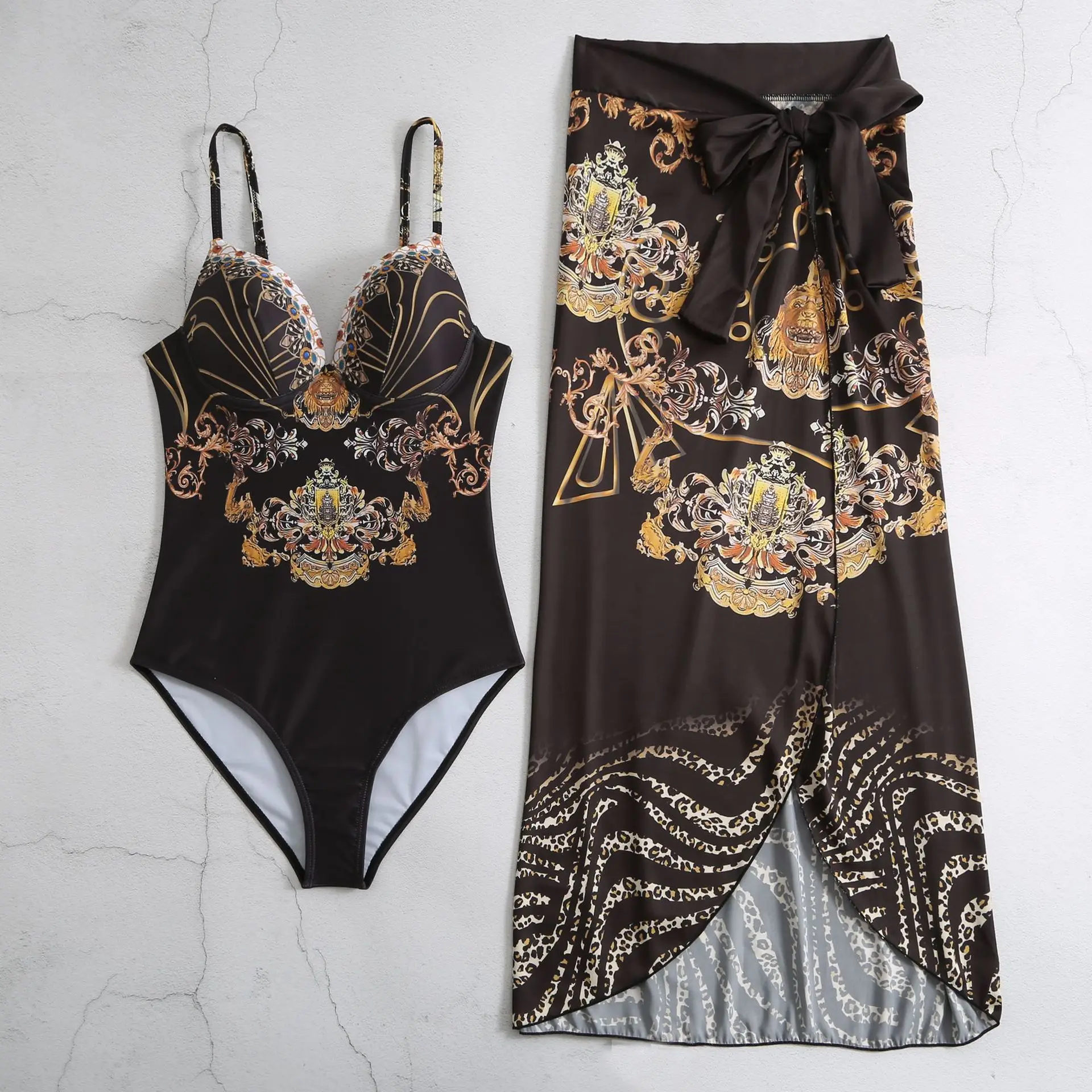 

2023 Fashion Luxury Summer One-Piece Swimming Costume Set Skirt Beach Dress Two-Piece Swimsuit Costume for Women Bikini Set