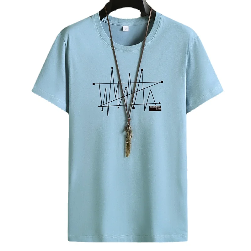 

Men Summer T Shirts Cotton Short Sleeve O Neck Tops High Quality Men's Wear Normal Tee Bottoming Shirts Clothes Plus Size S-6XL