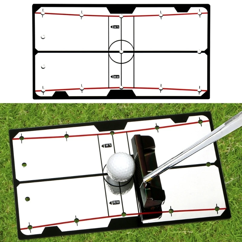 

Golf Putting Alignment Mirror Portable Swing Training Aids Practice Putting Trainer Size 12”L x 7”W As Seen-on PGA-Tour