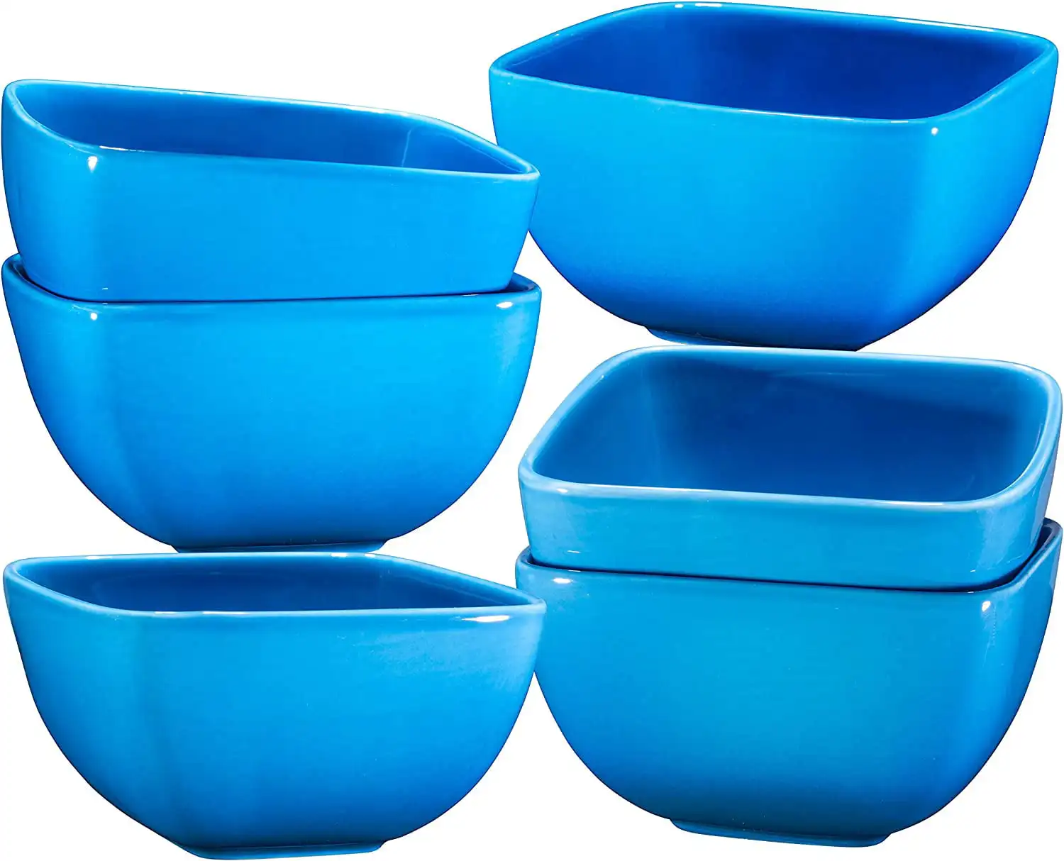 

| Large Ceramic Square Bowl Set - 26 Ounce for Pasta Cereal Soup