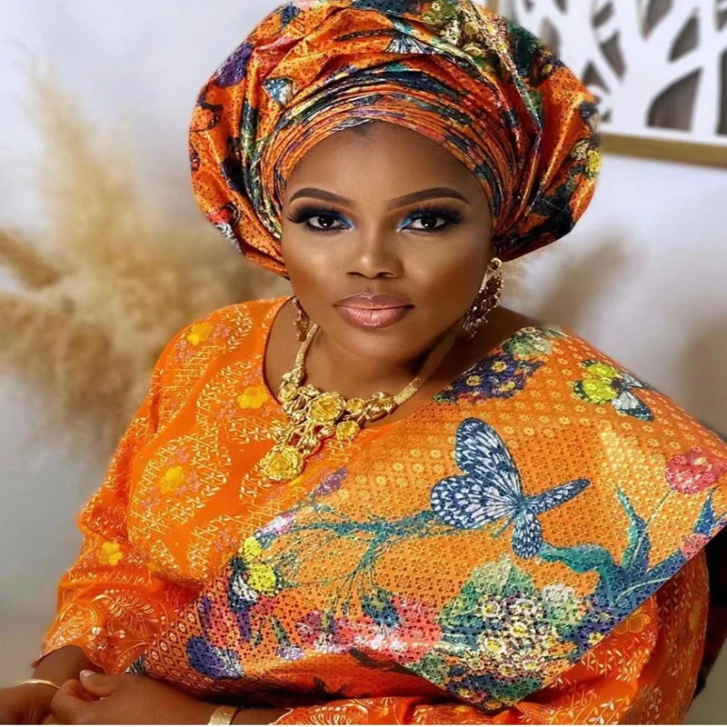 Африканские головные уборы Gele &amp Wrapper нигерийские Новые африканские sego разных