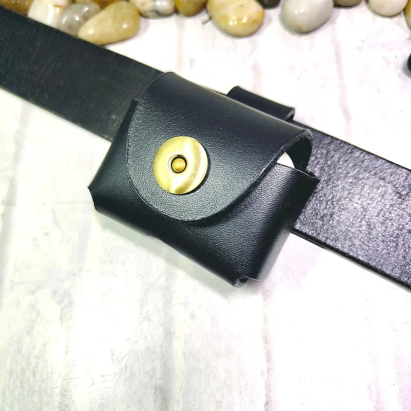 Фото Чехол для наушников Bluetooth, кожаный чехол, поясная сумка, сумка на пояс для Airpods 3 pro, SONY LinkBuds S, Anker Soundcore Life P3 MT №1