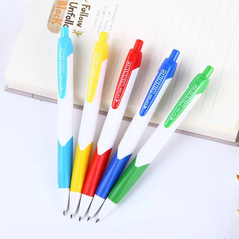

4PCS Retractable Ball Point Pen 0.7mm Blue Ink Bullet Roller Pen Students Writing Stationery Business Office Ball Pen Ink Pen