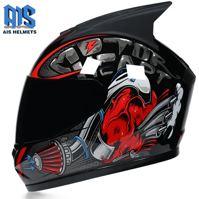 Suitable for motorcycle helmet, full helmet covering, personality, cool pigtail, decoration, motorcycle racing horn enlarge
