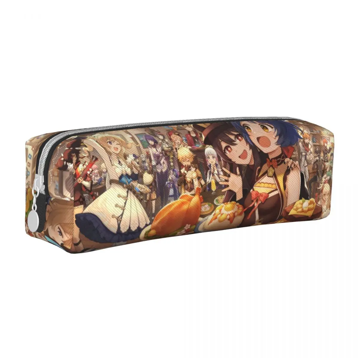 Милые ударопрочные аниме пеналы Genshin милые девушки Zhongli фотобокс для девочек