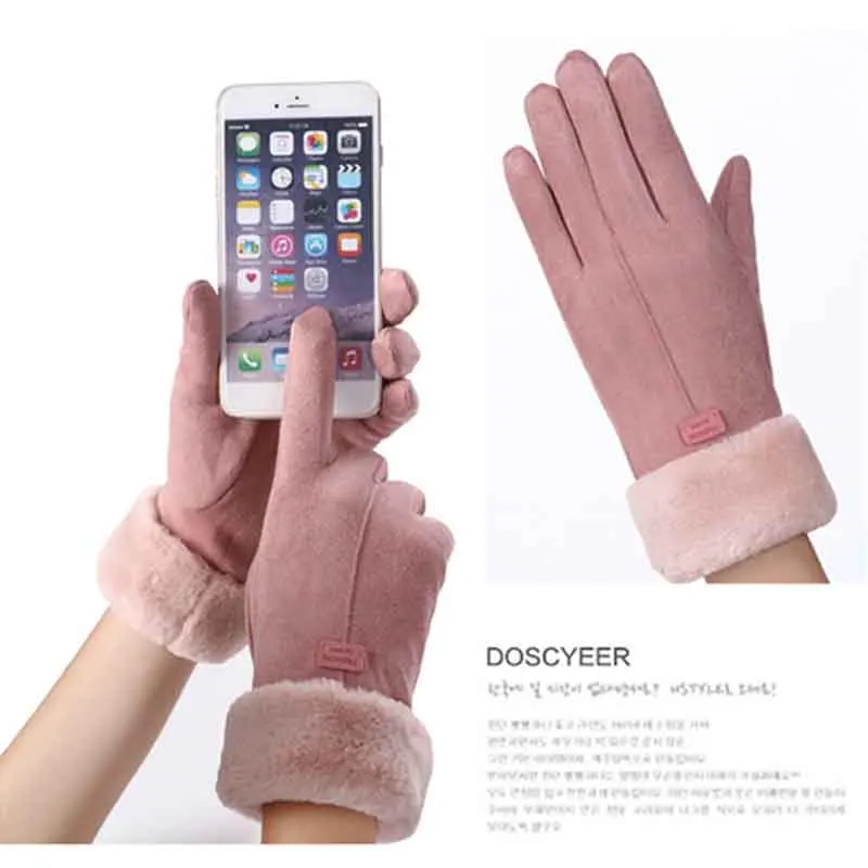 Новинка 2021 модные женские перчатки на осень и зиму милые пушистые теплые варежки