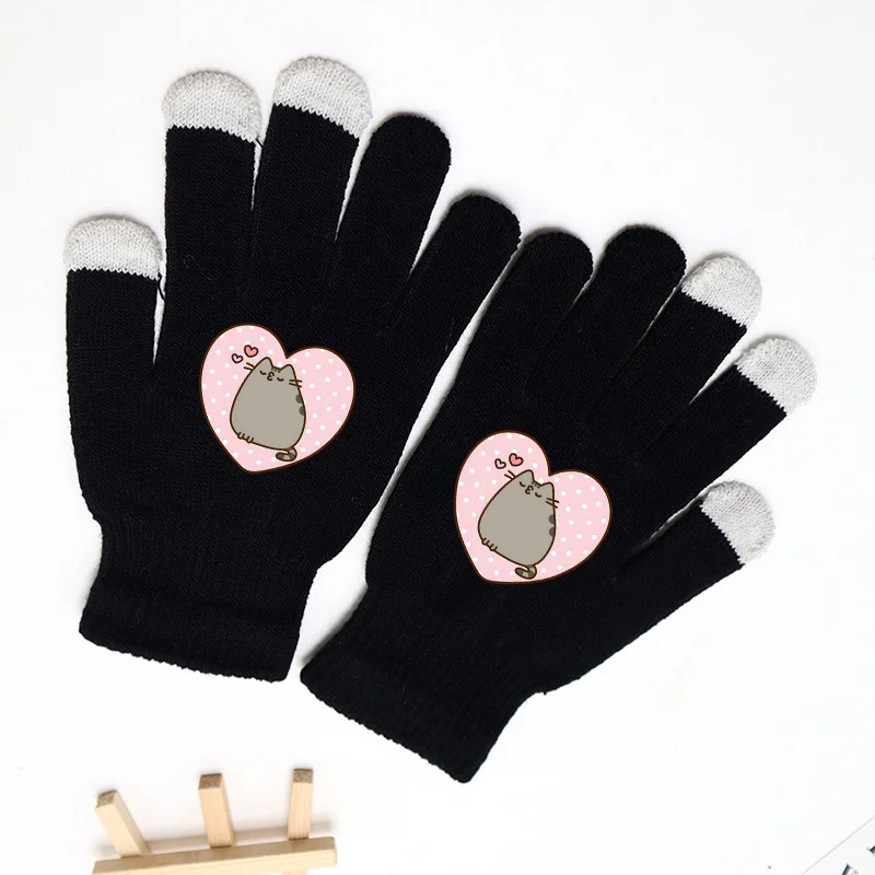 Перчатки Pusheen детские перчатки с милым котом пальцами для зимних видов спорта