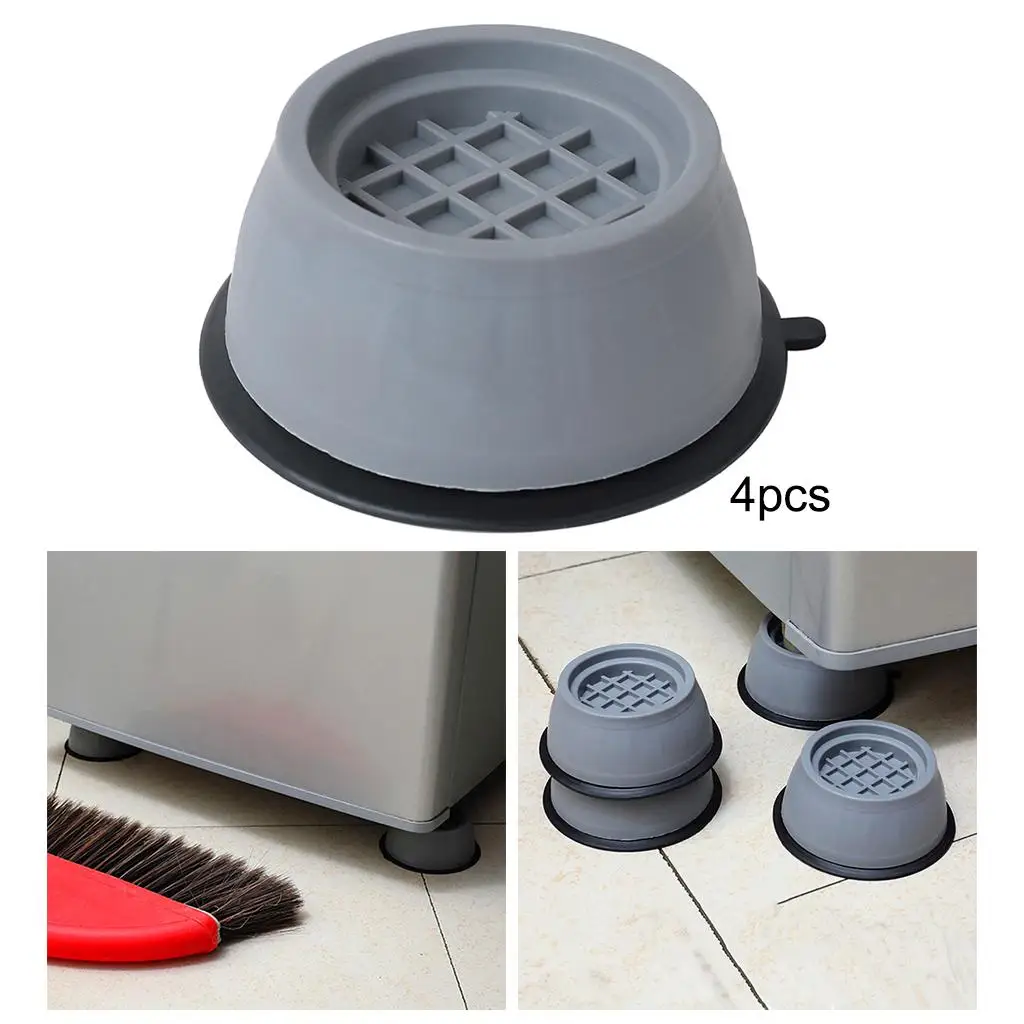 

4 Pcs Anti Vibration Pads Prevent Moving Washer Dryer Mat Lifting Foot Base