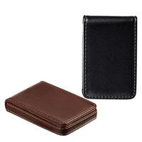 2 pieces business card wallet pu leather business card case pocket business name card holder with magnetic shut