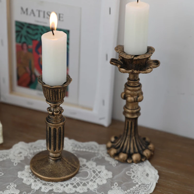 Sconce Nostalgic Antique French Candle Home Decor Photography Props Stick Rack Accessories