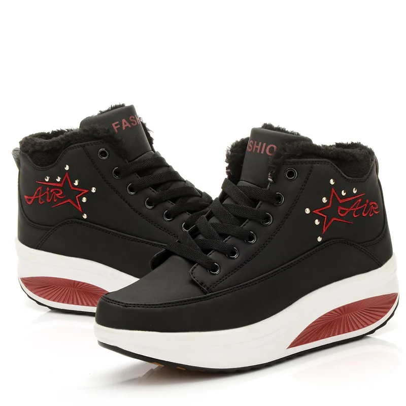 

2022 New Shoes Woman Winter Warm Platform Women Snow Boots Plush Female Casual Sneakers Lace-Up Ankle Boots Women Shoes