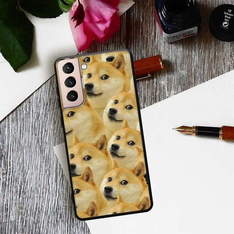 Cheems Doge чехол для телефона Samsung S22 S21 S20 pro plus S10 S9 S8 Note 20 10 9 Ультра чехол-бампер |