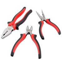 multifunction diagonal pliers wire pliers and round bent needle nose cutter insulated plier for diy household hand tools