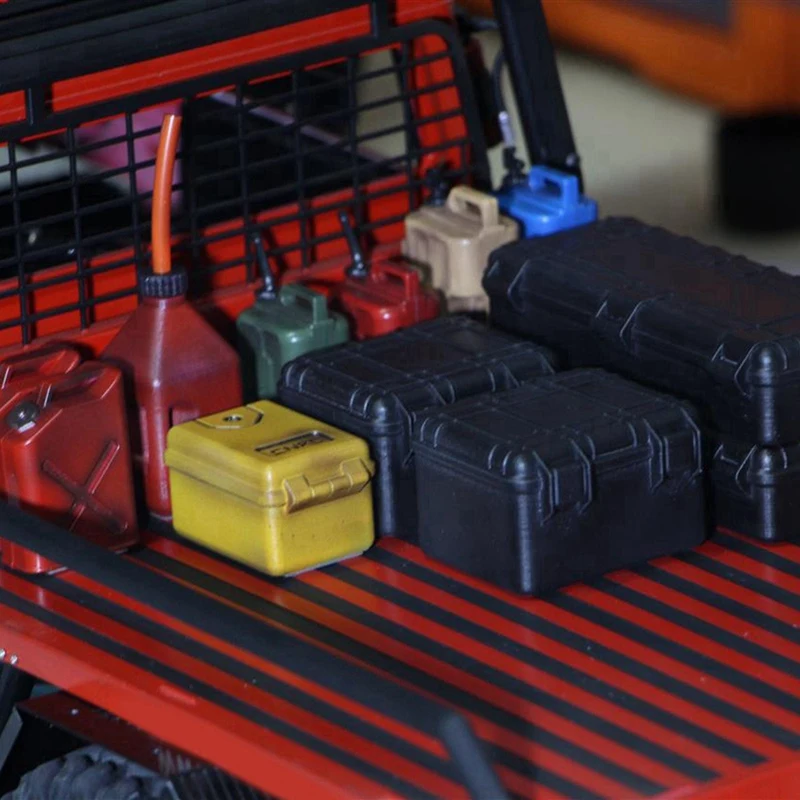 

Пластиковый ящик для хранения автомобиля RC 9 шт., декоративный инструмент для Traxxas Trx4 Axial Scx10 90046 D90 1/10 Аксессуары для радиоуправляемых гусеничных автомобилей Black