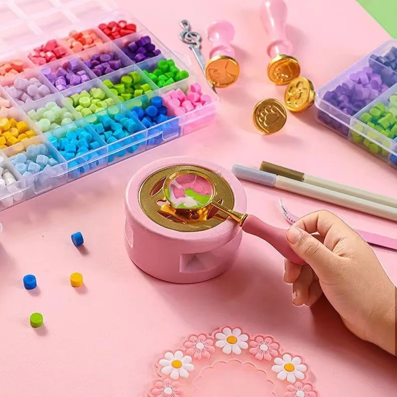 

Творческий и милый стиль, студенческий лак, Набор уплотнений для воска, лаковая печь, Европейская буква, уплотнитель для воска, подарочный набор