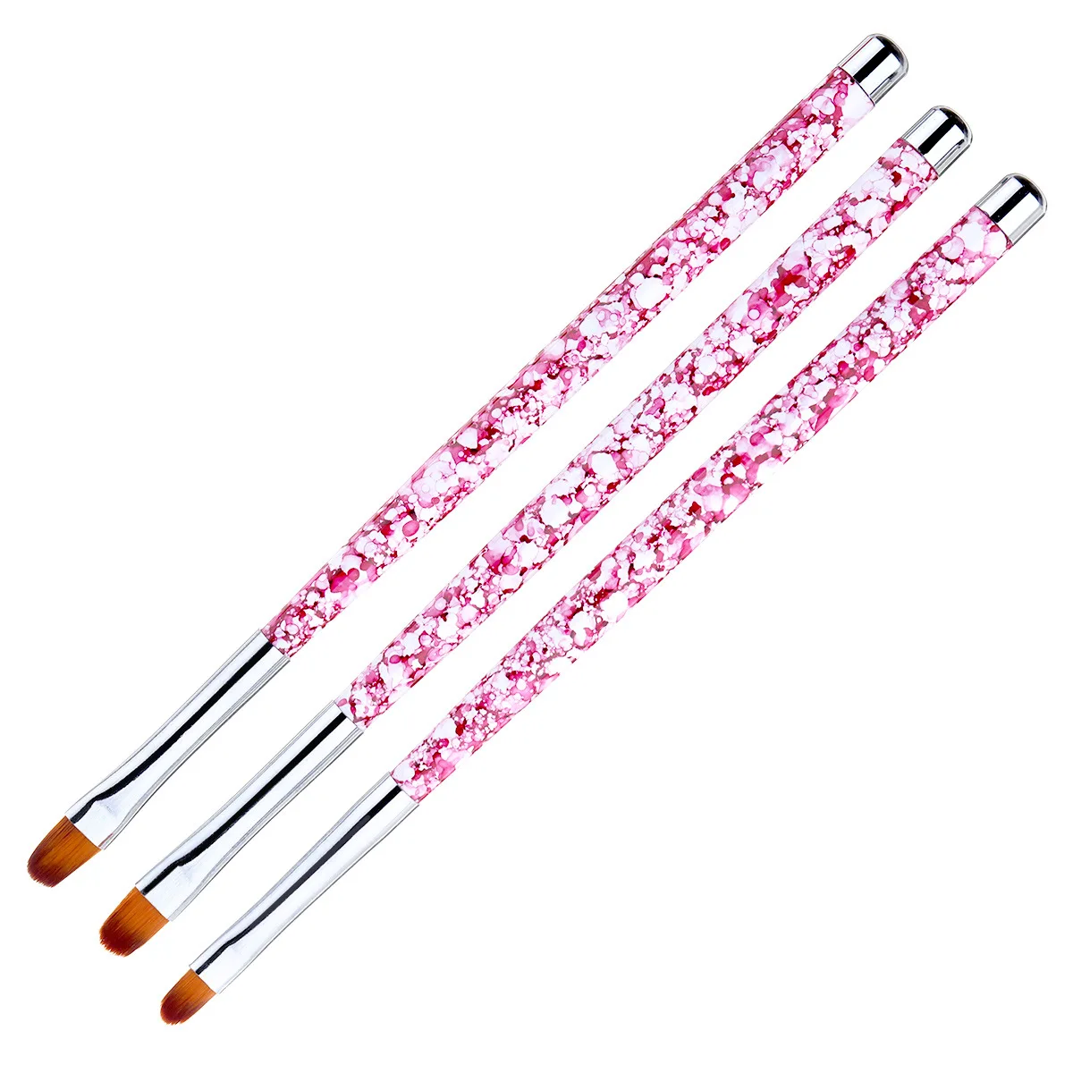 

HEALLOR 3pcs/set Nail Painting Pen Set Nail Art UV Gel Extension Builder Petal Flower Drawing Brush Manicure Tools