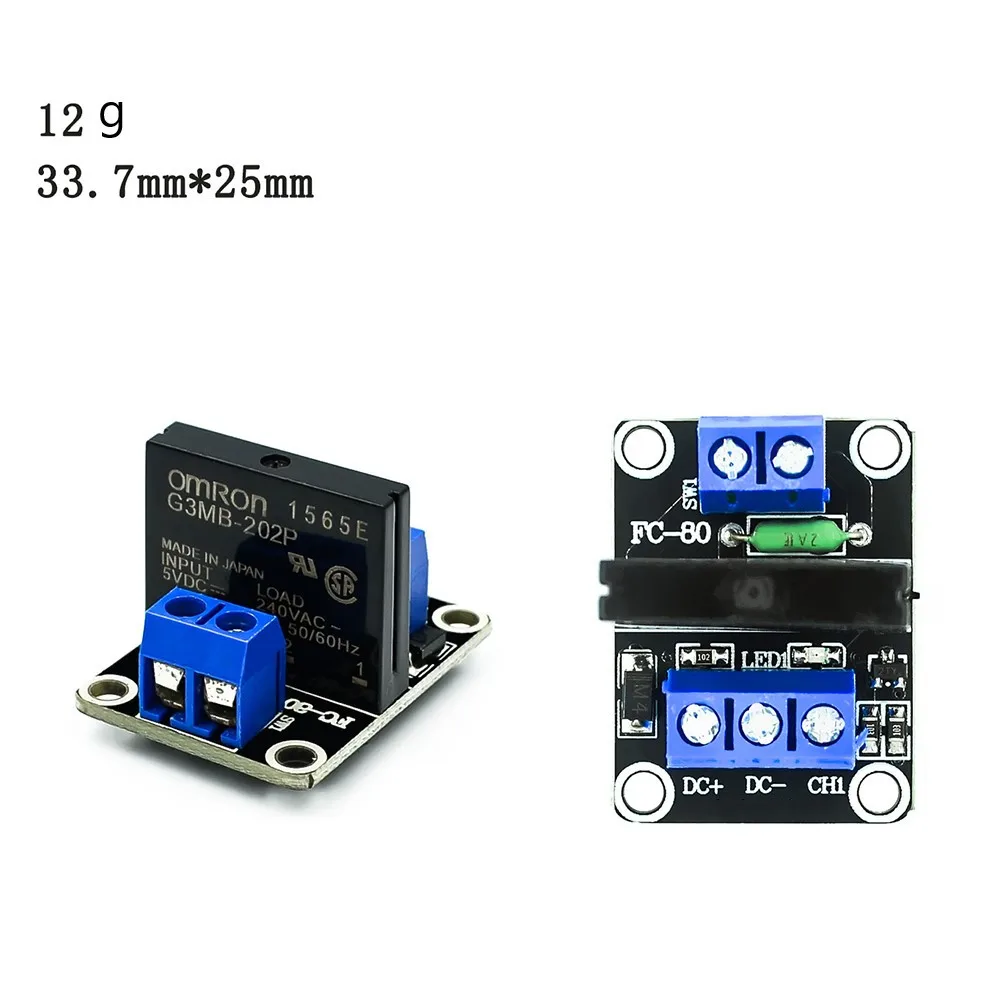 1/2/4/8 Channel SSR 5V DC G3MB-202P Solid State Relay Module For PI AVR PIC 160MA With Fuse Output 1 2 4 8 Way |