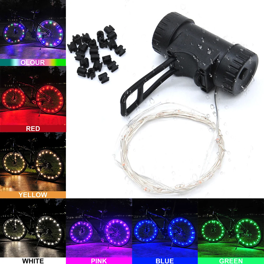

LED Neon Bicycle Light Bike Bicycle Cycling Rim Light Led Wheel Spoke Light String Strip Lamps Waterproof Bike Wheel Strip Lamp