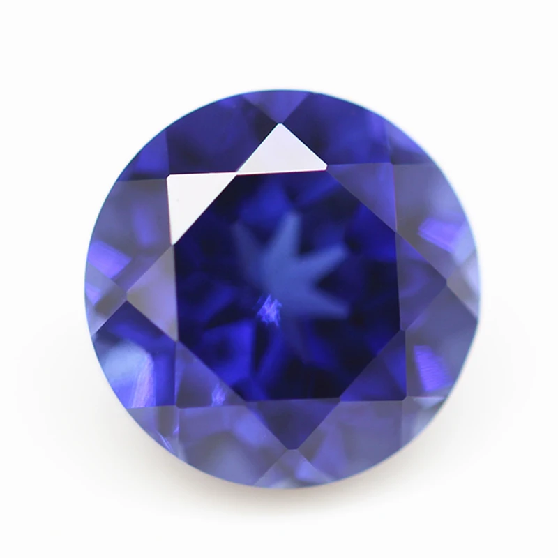 5A Synthetic Corundum Blue Red Yellow White Green Stone Gems Synthetic Stone Round Brilliant Cut