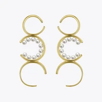 enfashion c shape pearl stud earrings for women gold color punk minimalist earings fashion jewelry 2020 new year pendientes 1033