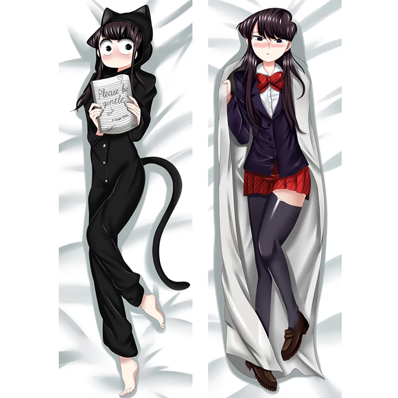 

180 см аниме Komi-san wa, Comyushou desu. Подушка Dakimakura для обнимания тела, чехол, реквизит, двухсторонняя подушка с принтом, чехол, постельное белье, Декор