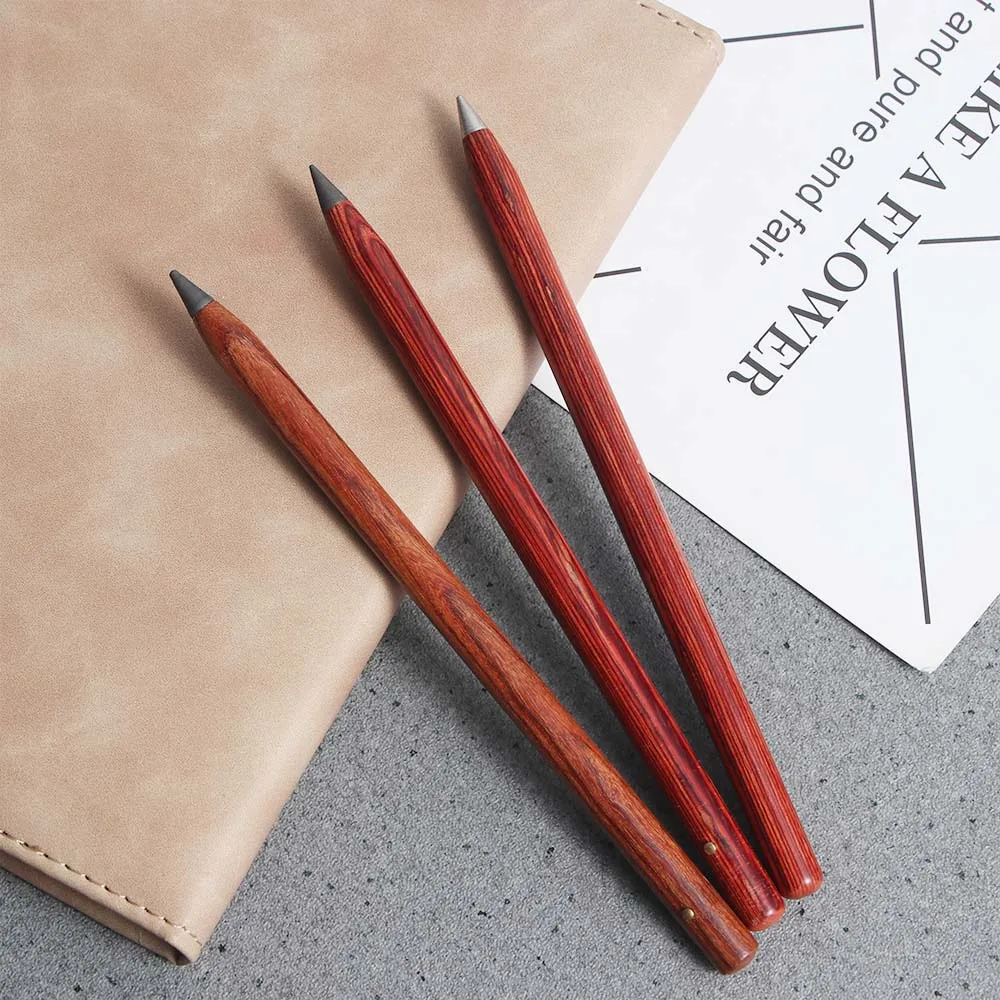 

Creative Eternal Pencils Wooden Without Ink Unlimited Writing Signature Pens Environmentally Friendly Stationery School Supplies