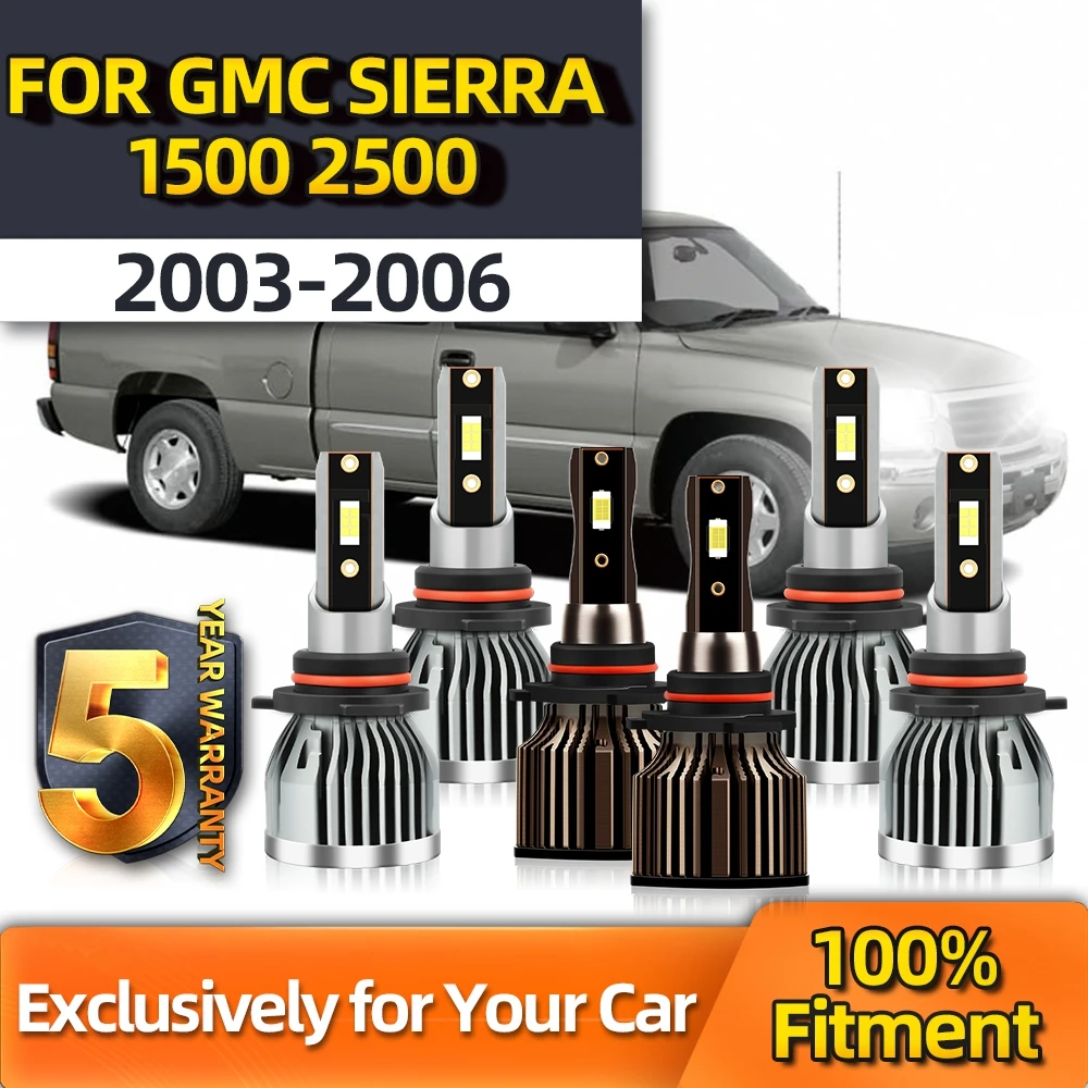 

TEENRAM 15000LM Car LED Fog Light 9145 High Low Beam 9005 9006 Headlight Bulb 12V 110W For GMC SIERRA 1500 2500 2003 2004-2006