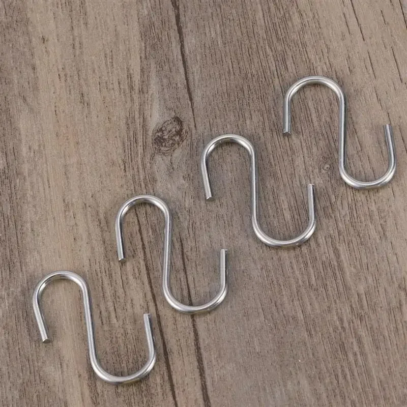 

10 шт., S-образные крючки из нержавеющей стали