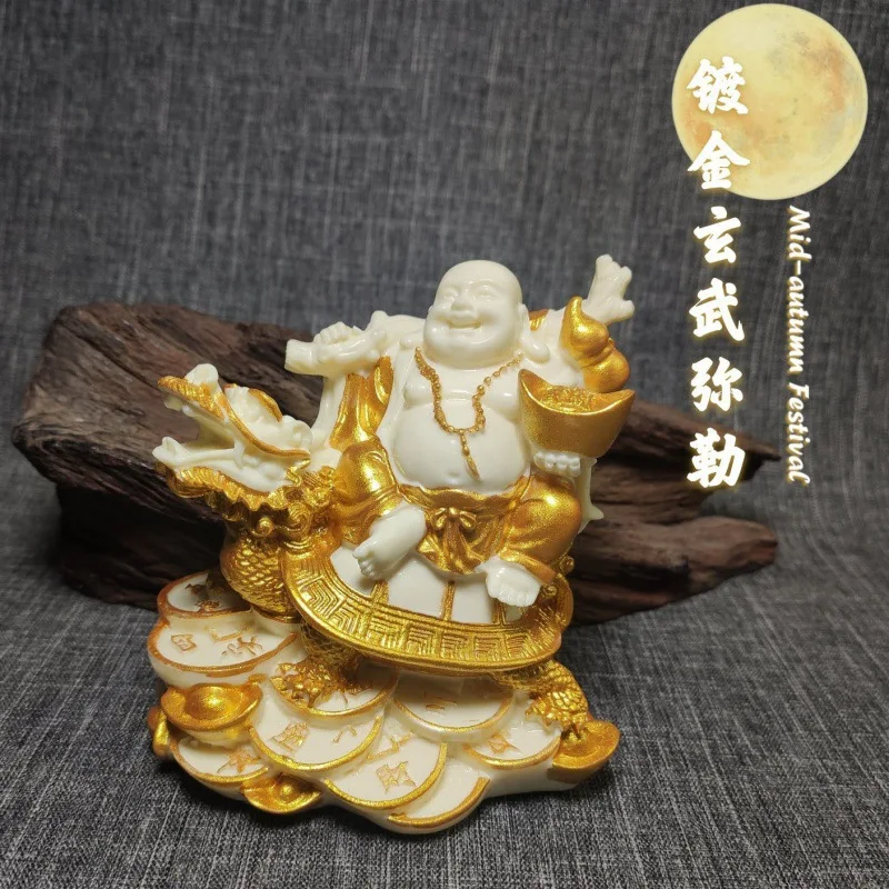 Рисунок орехов цвета слоновой кости позолоченный сюаньу горничный дракон