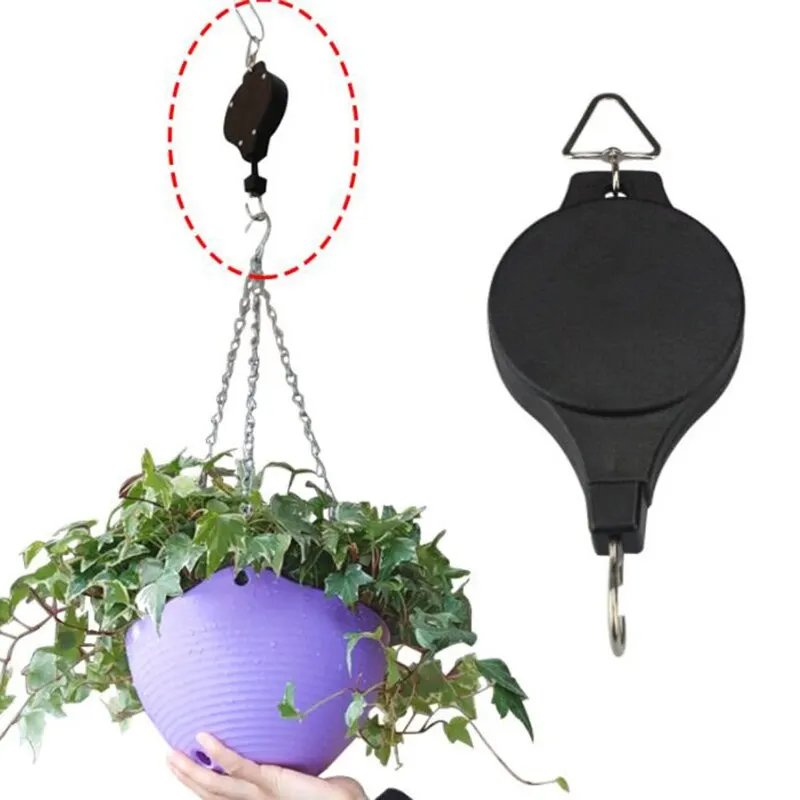 

Retractable Pulley Hanging Basket Pull Down Hanger Flower Plant Baskets Pot