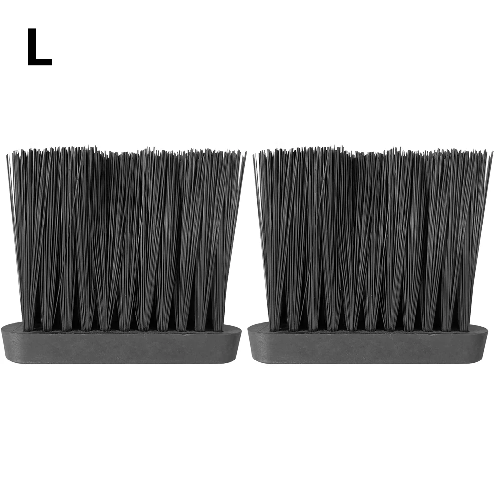 

2pcs Practical Oblong Fireplace Hearth Brush Head Professional Spare Refill Black Tool Companion Durable Home Replacement Parts