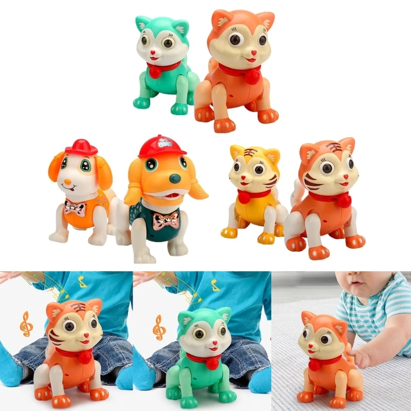 Luminous Animal Toy Glow in the Dark Toy Cat Dog Crawling To