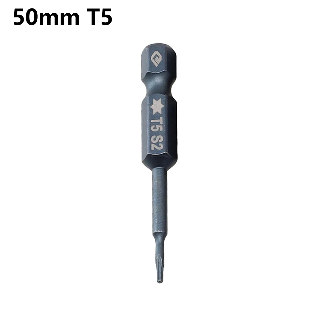 

50mm 1/4'' Magnetic Torx Screwdriver Bit T5 T6 T7 T8 T9 T10 T15 T20 T25 T27 T30 T40 For Rechargeable Screw Drivers Hand Tools